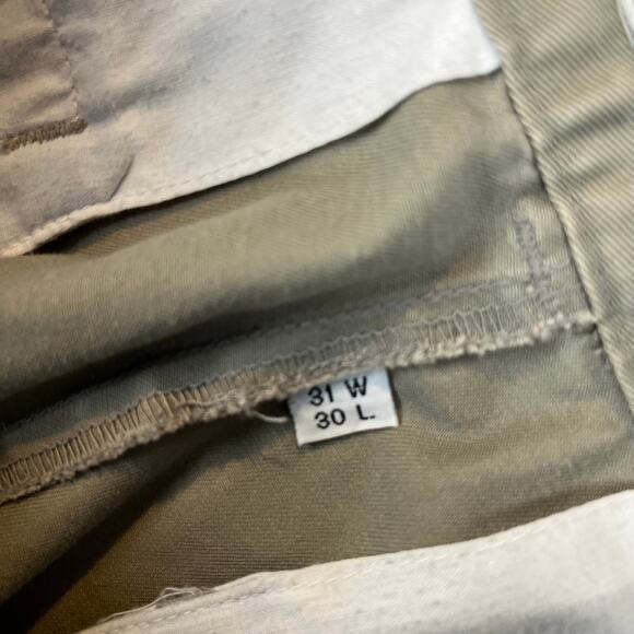 VTG‎ Bugle Boy Pants Mens 31x30 Tan Baggy Pleated Khakis Y2K 80s 90s Tapered - Picture 10 of 12